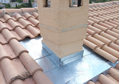 Abergement de cheminée zinc